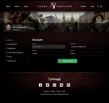 Ashes of Creation Website