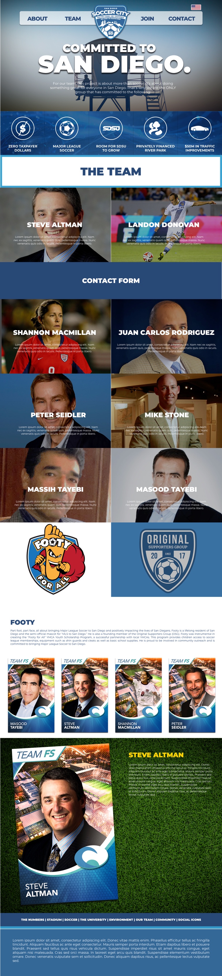 Modernistik Project: SoccerCity SD Website (team-page)